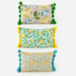Aqua Accent Summer Pillow