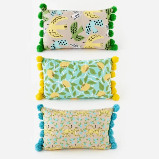 Aqua Accent Summer Pillow