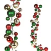Ball Garland in Red, Green and Gold, 4'