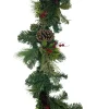 Berry Pinecone Pine Garland, 6'