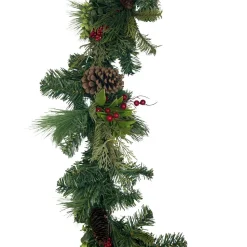Berry Pinecone Pine Garland, 6'