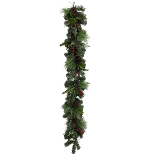 Berry Pinecone Pine Garland, 6'
