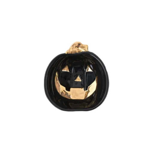 Black and Gold Pumpkin Bowl