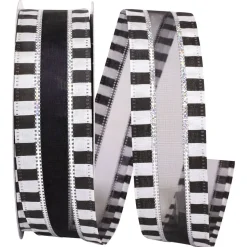 Black and White Beetlejuice Ribbon, 1.5"X 25YD