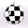 Black and White Check Ornament, 5"