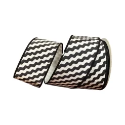 Black and White Illusion Ribbon, 2.5" X 10YD