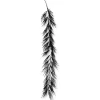 Black Flocked Pine Garland