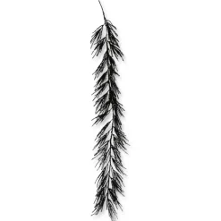 Black Flocked Pine Garland