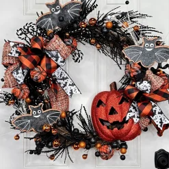 Black Flocked Pine Garland
