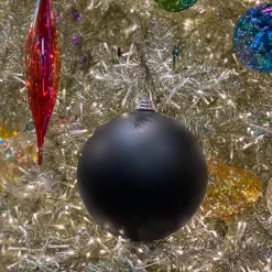 Black Matte Ball Ornament, 8"