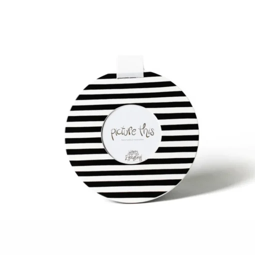 Black Medium Stripe Round Frame by Happy Everything!