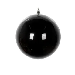 Black Shiny Ball Ornament, 8"