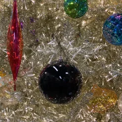 Black Shiny Ball Ornament, 6"