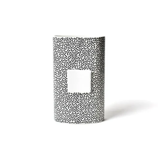 Black Small Dot Big Oval Vase by Happy Everything!