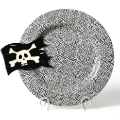 Black Small Dot Big Round Entertaining Platter by Happy Everything!