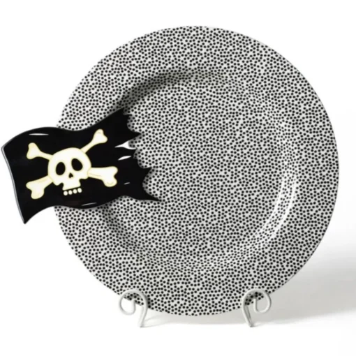 Black Small Dot Big Round Entertaining Platter by Happy Everything!