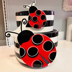 Black Stripe Mini Bowl by Happy Everything!