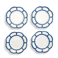 Blue Bamboo Touch Salad Plate Set