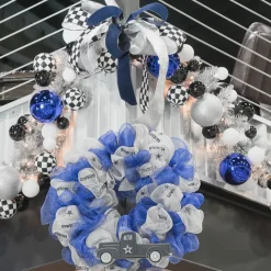 Blue Candy Apple Ball Ornament, 8"