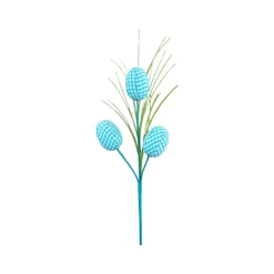 Blue Gingham Egg Pick