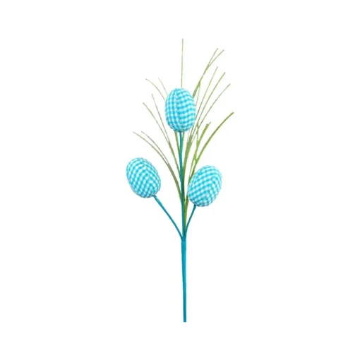 Blue Gingham Egg Pick