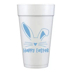 Blue Happy Easter Foam Cups