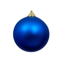 Blue Matte Ball Ornament, 4"