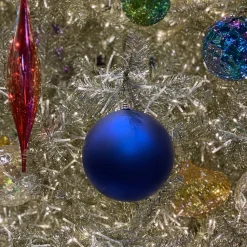 Blue Matte Ball Ornament, 6"