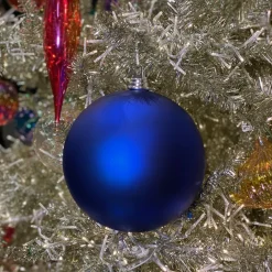 Blue Matte Ball Ornament, 4"