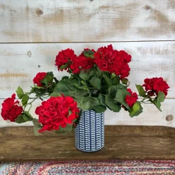 Bold Red Geranium Spray
