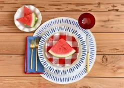Buffalo Ruffle Salad Plate Red