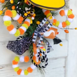 Candy Corn Felt Ball Spray