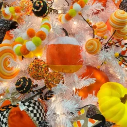 Candy Corn Felt Ball Spray