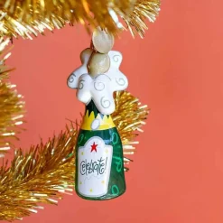 Champagne Celebrate Shaped Ornament