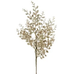 Champagne Glitter Mini Leaf Spray