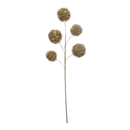 Champagne Tinsel Ball Pick