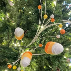 Chenille Candy Corn Spray