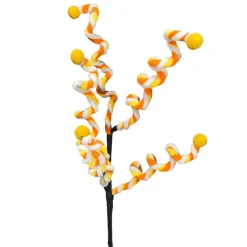 Chenille Curly Spray, Yellow and Orange