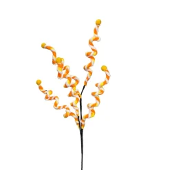 Chenille Curly Spray, Yellow and Orange