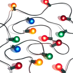 Connectable Matte Globe String Multicolored Lights, 14'