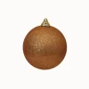 Copper Glitter Ball Ornament, 8"