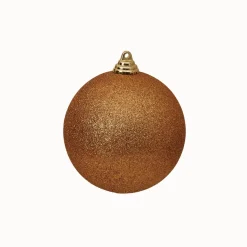 Copper Glitter Ball Ornament, 8"