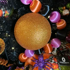Copper Glitter Ball Ornament, 6
