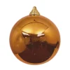 Copper Shiny Ball Ornament, 8"