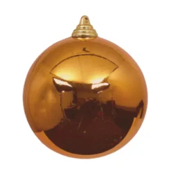 Copper Shiny Ball Ornament, 8"