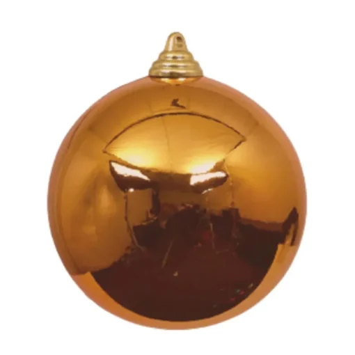 Copper Shiny Ball Ornament, 8"