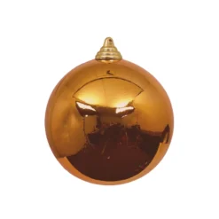 Copper Shiny Ball Ornament, 4"