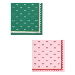 Coquette Christmas Large Bows Party Napkins