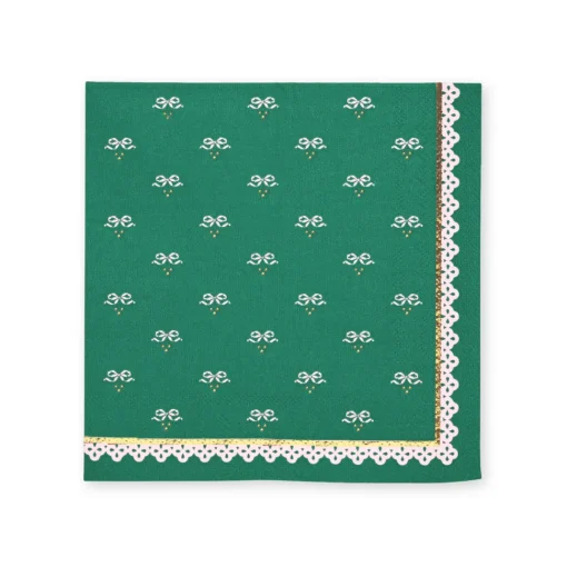 Coquette Christmas Large Bows Party Napkins