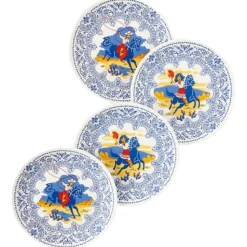 Cowboy and Cowgirl Plate, Set of 4